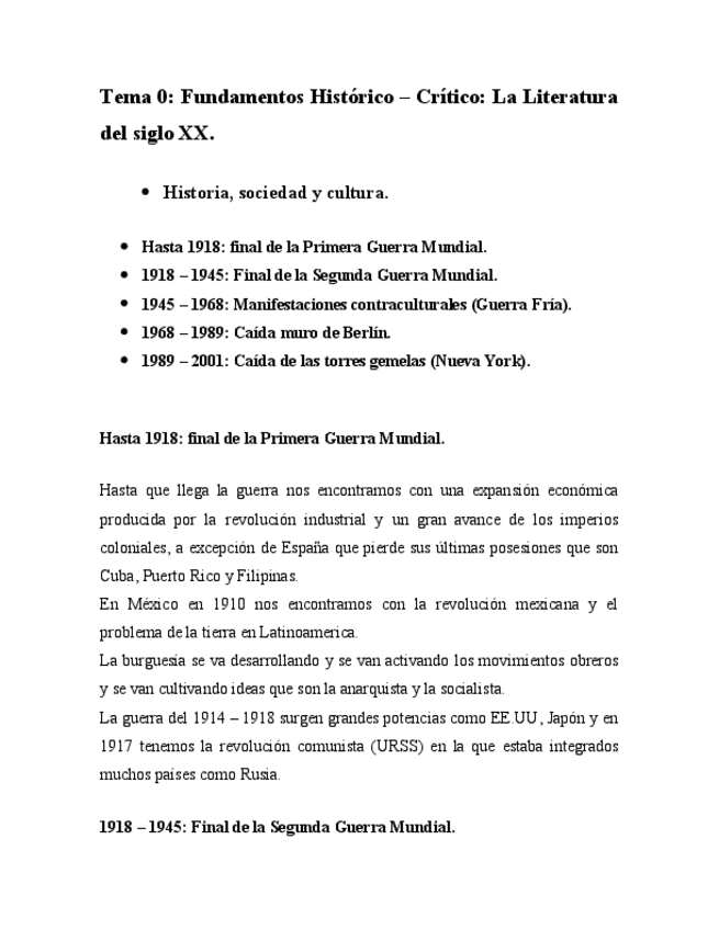 Miniatura del documento Asignatura completa Resumida. Literatura hispánica de los siglos XX y XXI.pdf