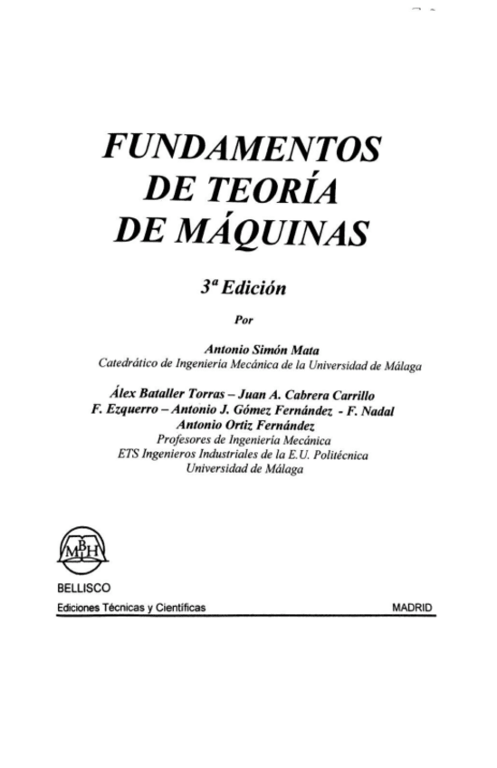 Miniatura del documento Fundamentos de Teoría de Máquinas Libro.pdf