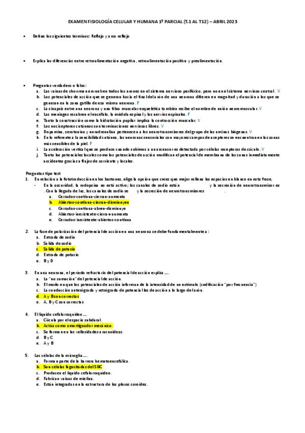 Miniatura del documento Examen Fisiología celular y humana (Abril2023) 1parcial.pdf