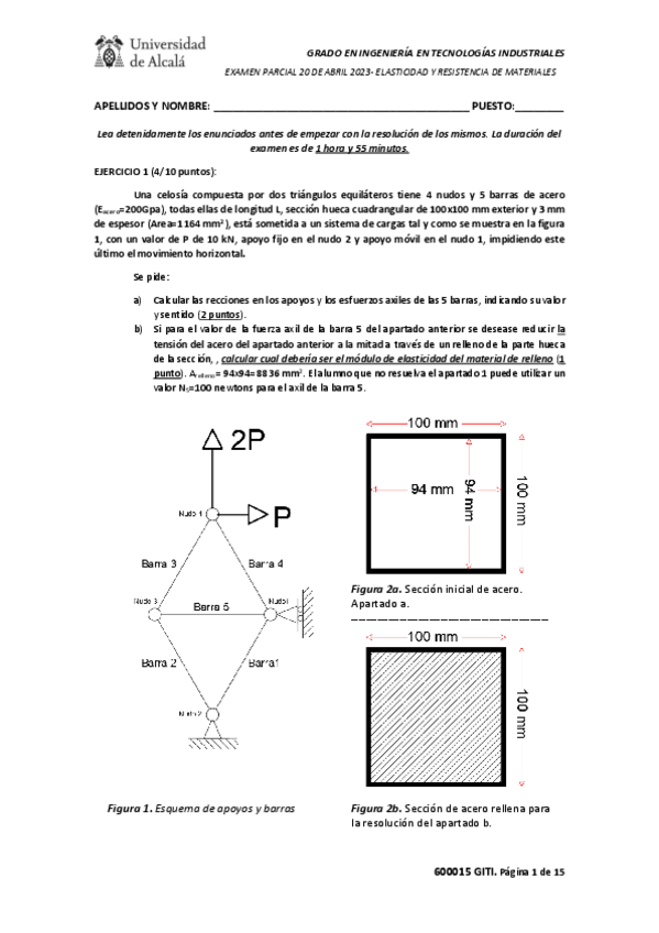 Miniatura del documento EXAMENPARCIALDERESISTENCIADEMATERIALESGITI200423SOLUCION-2.pdf