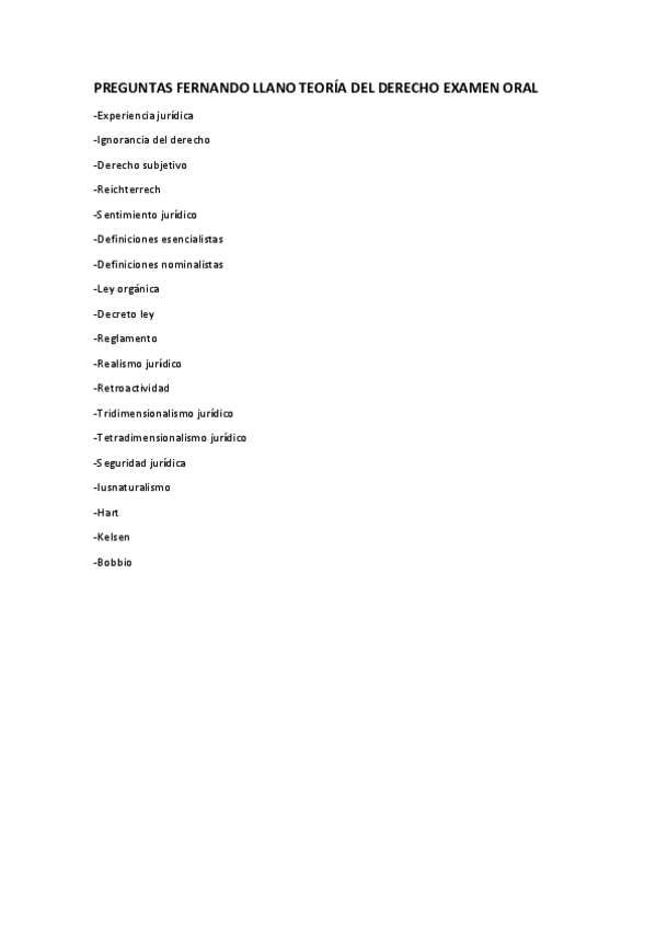 Miniatura del documento PREGUNTAS FERNANDO LLANO TEORÍA DEL DERECHO EXAMEN ORAL.pdf