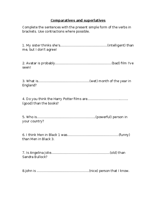 Miniatura del documento Comparatives and superlatives.docx