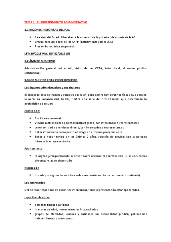 Miniatura del documento RESUMEN TEMA 1. El procedimeinto administrativo.pdf