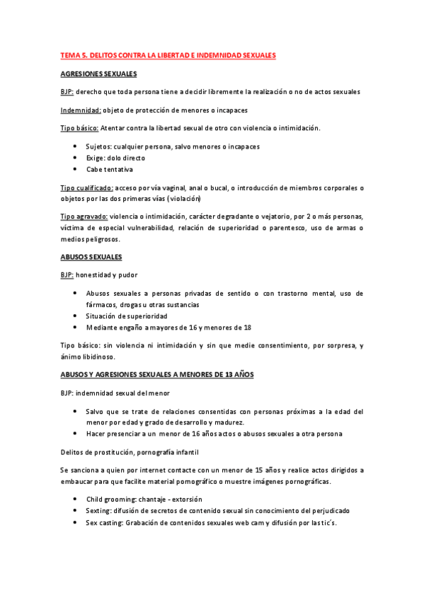 Miniatura del documento RESUMEN TEMA 5. DELITOS CONTRA LA LIBERTAD E INDEMNIDAD SEXUALES.pdf