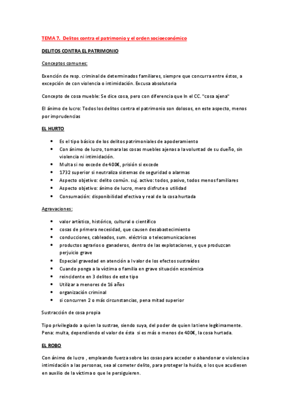 Miniatura del documento RESUMEN TEMA 7.  Delitos contra el patrimonio y el orden socioeconómico.pdf