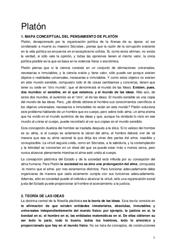 Miniatura del documento 2. Resumen de Platón. Teoría.pdf