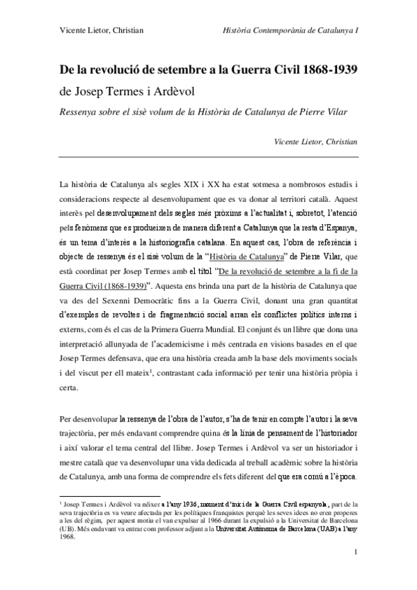 Miniatura del documento Resena-De-la-revolucio-de-setembre-a-la-Guerra-Civil-1868-1939-de-Josep-Termes-Cataluna-1.pdf