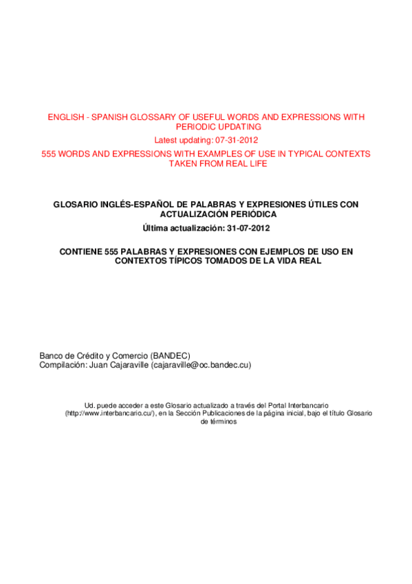 Miniatura del documento ENGLISH-SPANISH GLOSSARY OF USEFUL WORDS AND EXPRESSIONS (07 31 2012).pdf