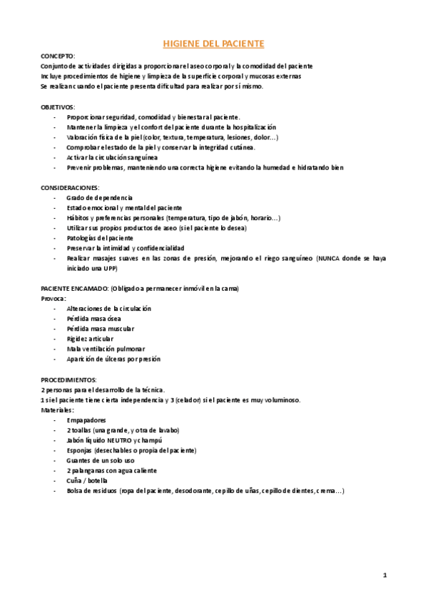 Miniatura del documento CUIDADOS: HIGIENE DEL PACIENTE (resumen).pdf