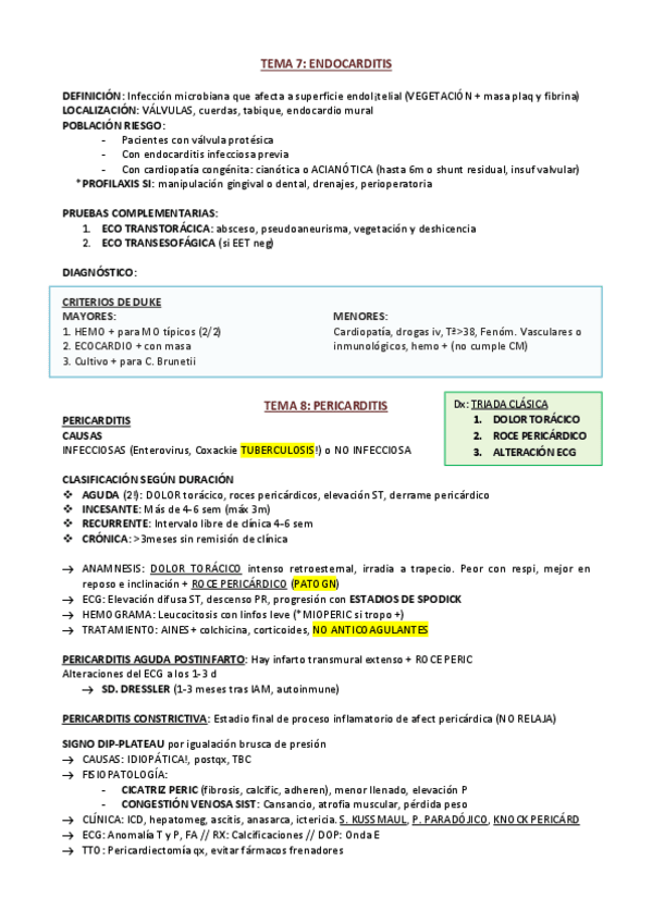 Miniatura del documento CARDIO-Endocarditis.-Pericarditis.pdf