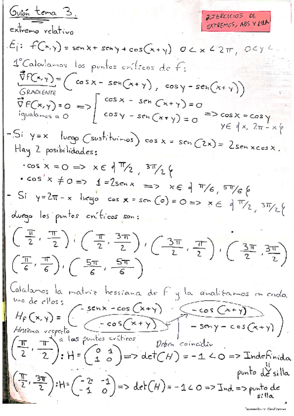 Miniatura del documento TEMA 3 Ejercicios extremos relativos y absolutos- Análisis matemático 2.pdf