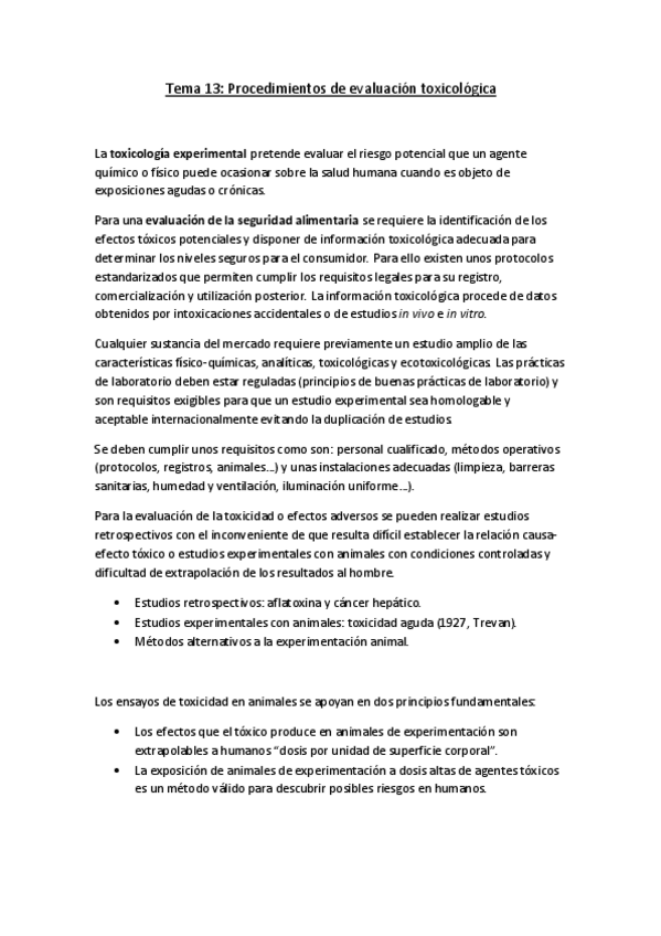 Miniatura del documento Tema 13. Procedimientos de evaluación toxicológica.pdf