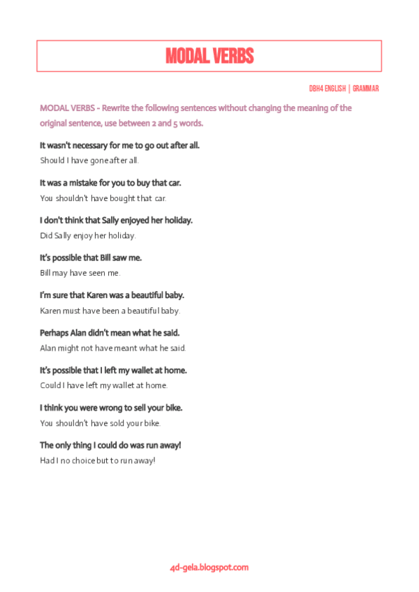 Miniatura del documento English Grammar - Modal verbs EXERCISES.pdf