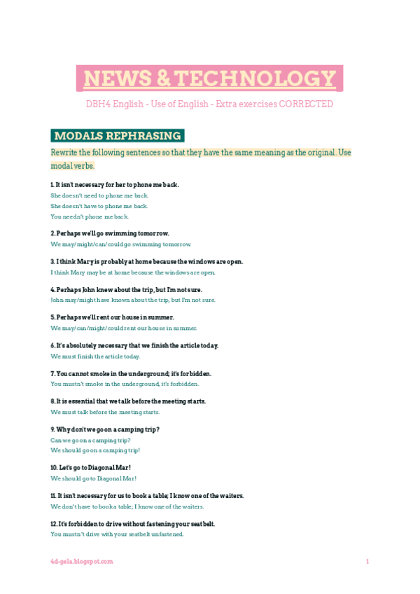 Miniatura del documento English Grammar - Modal verbs EXERCISES (rephrasing).pdf