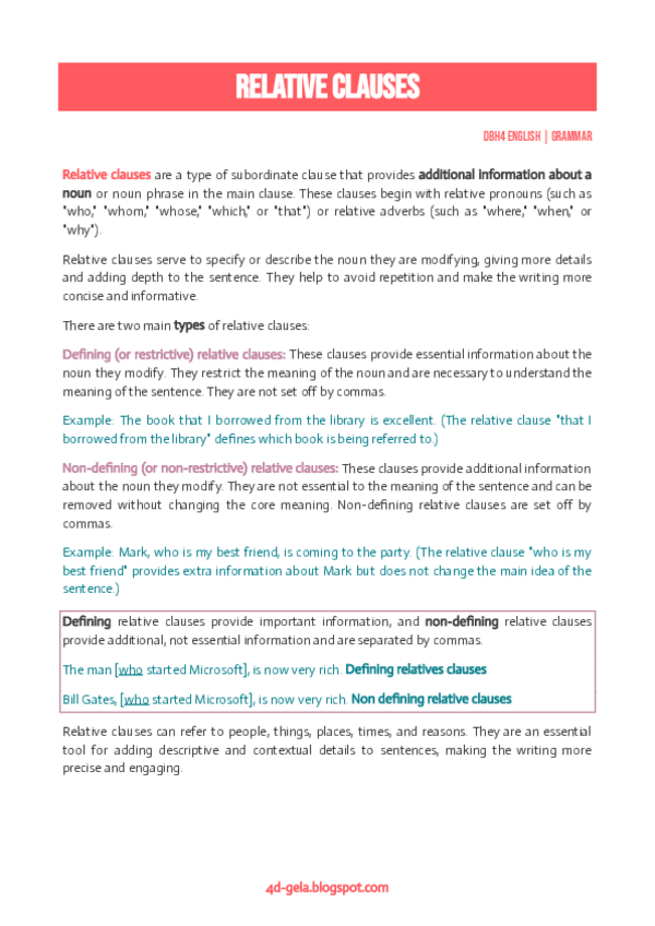 Miniatura del documento English Grammar - Relative clauses.pdf