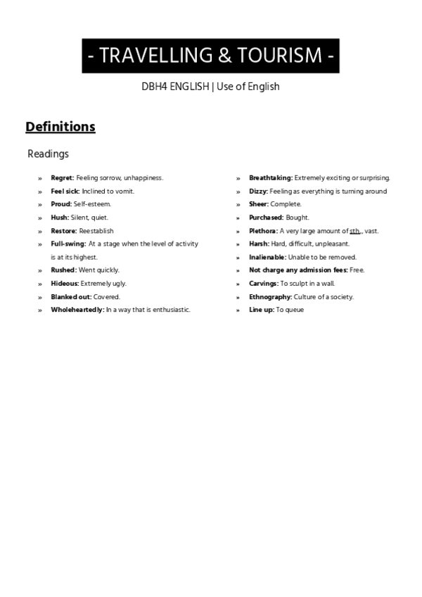 Miniatura del documento English Test - Travelling and Tourism.pdf