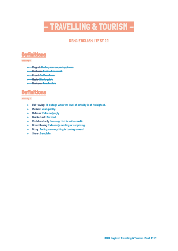 Miniatura del documento English Test - 1.1 Travelling and Tourism.pdf