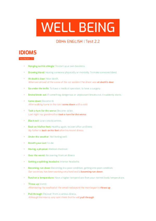 Miniatura del documento English Test - 2.2 Well being.pdf