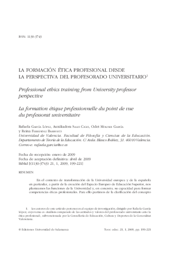 Miniatura del documento laformacioneticaprofesionaldesdelaperspectivadelprofesoradouniversitario.garciar.pdf