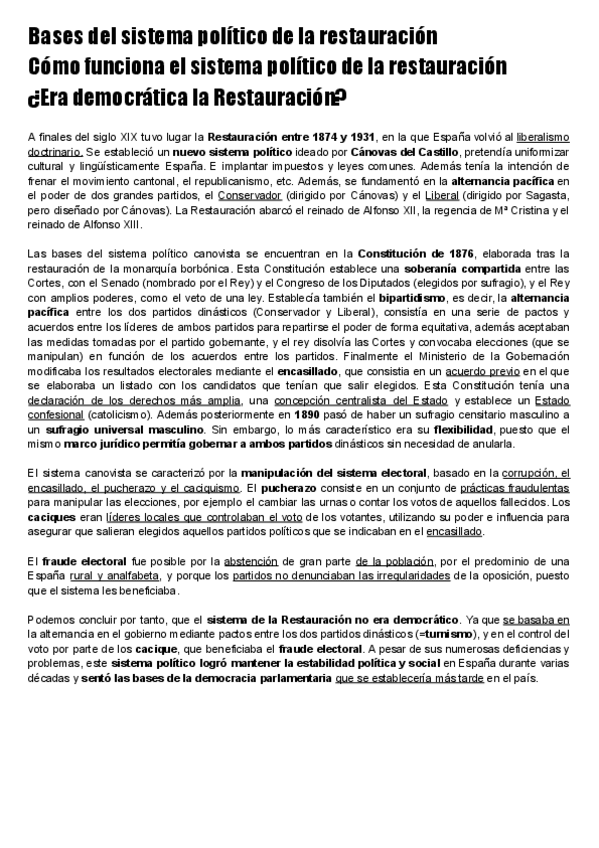 Miniatura del documento Redaccion-Sistema-canovista-Restauracion.pdf
