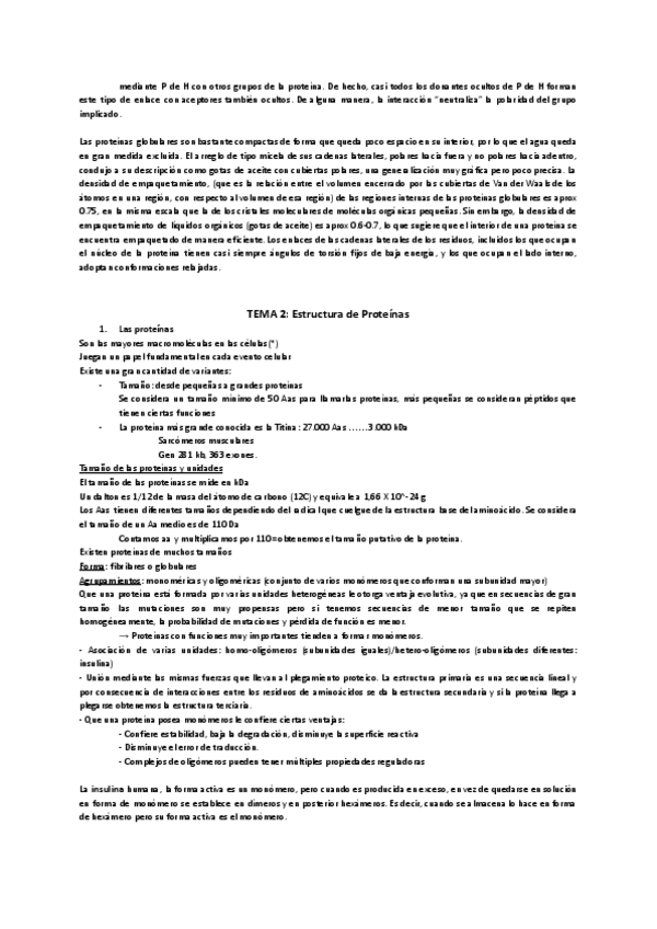Miniatura del documento TEMA-2-y-3-Estructura-de-Proteinas.pdf