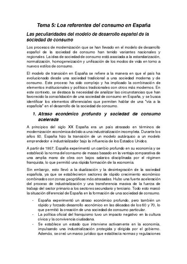 Miniatura del documento Resumen T5 - Los referentes del consumo español.pdf