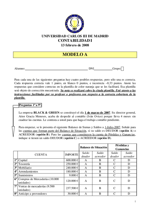 Miniatura del documento Examen para revision de la asignatura Conta I 2009.doc
