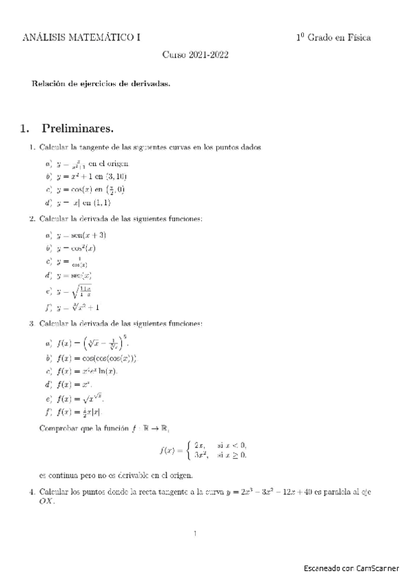 Miniatura del documento Relación 7 - Derivadas (explicados).pdf