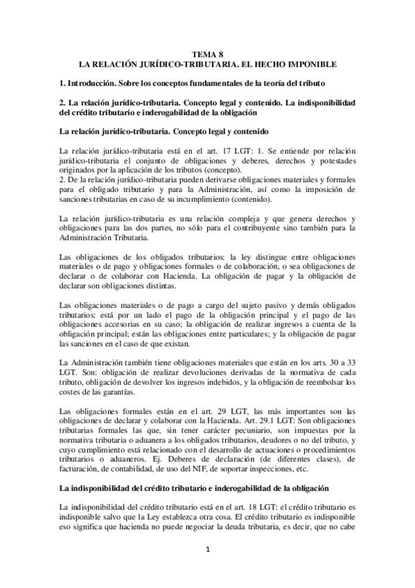 Miniatura del documento TEMA 8. La relación jurídico-tributaria. El hecho imponible.pdf