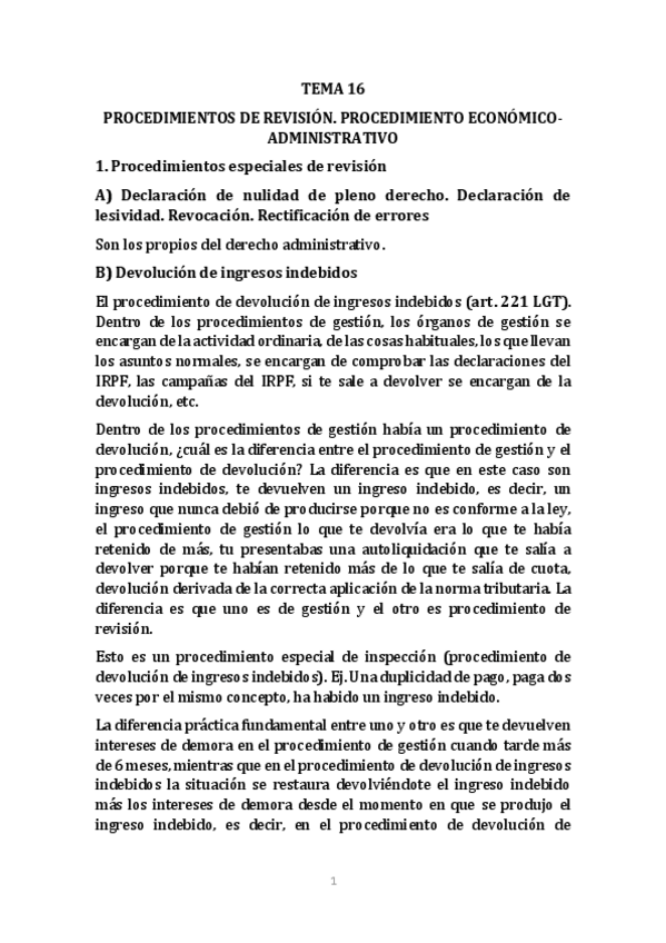 Miniatura del documento TEMA 16. Procedimiento de revisión.pdf
