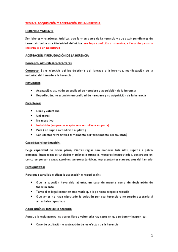 Miniatura del documento TEMA 9. ADQUISICIÓN Y ACEPTACIÓN DE LA HERENCIA.pdf