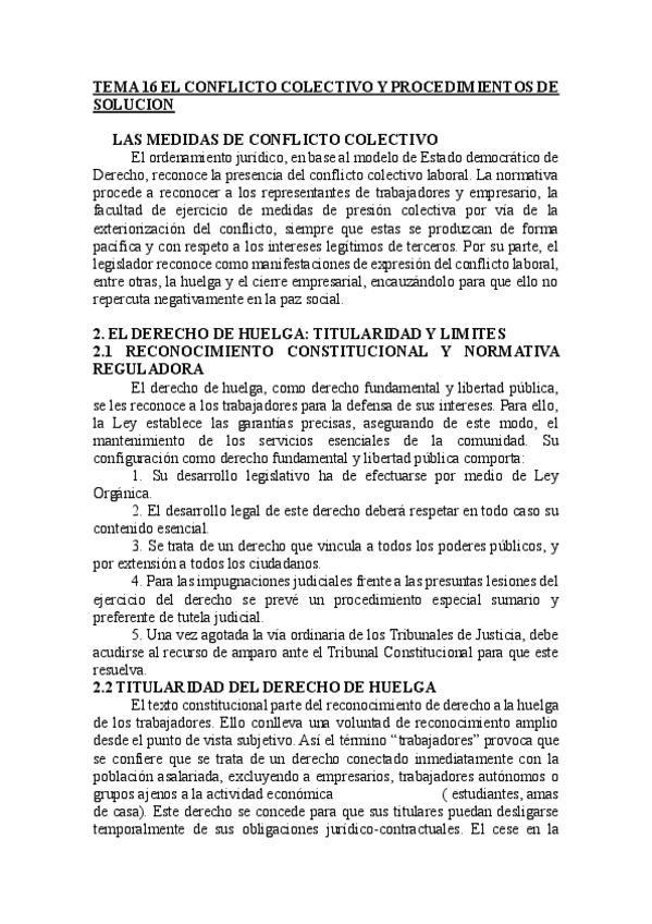 Miniatura del documento TEMA 16. EL CONFLICTO COLECTIVO Y PROCEDIMIENTOS DE SOLUCION.pdf