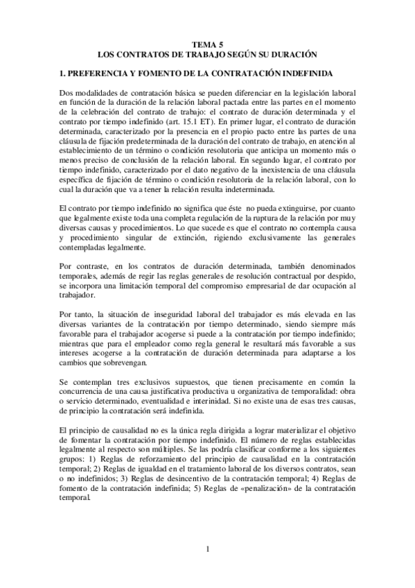 Miniatura del documento TEMA 5. Los contratos de trabajo según su duración.pdf