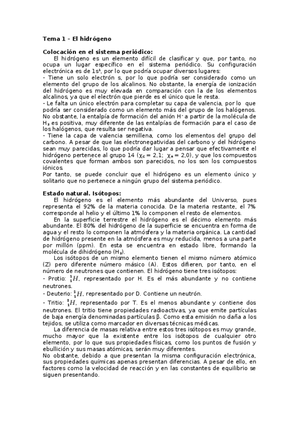 Miniatura del documento Tema 1 - El hidrógeno.docx