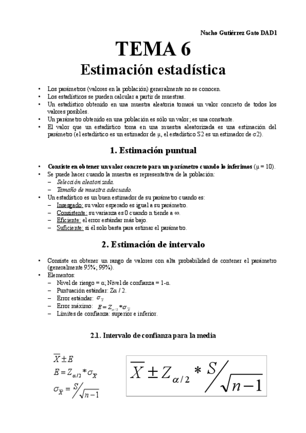 Miniatura del documento Resumen TEMA 6 Estimación estadística.pdf