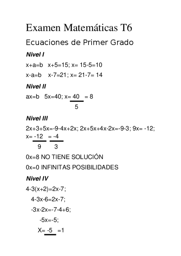 Miniatura del documento Ecuaciones de primer grado, segundo grado e identidades notables.docx