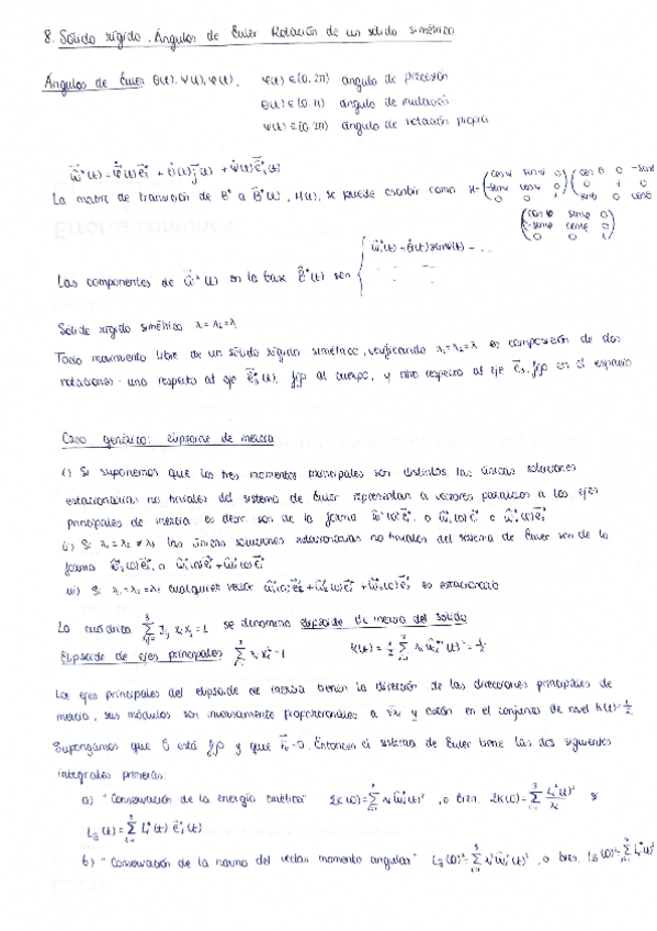 Miniatura del documento 8 Sólido rígido_ Ángulos de Euler. Rotación de un sólidosimétrico.pdf