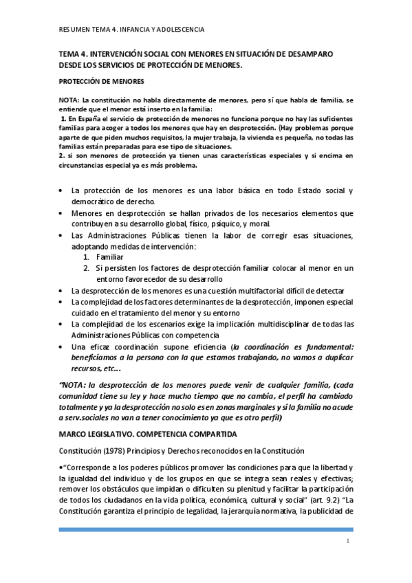 Miniatura del documento RESUMEN TEMA 4 INTERVENCIÓN SOCIAL CON MENORES EN SITUACIÓN DE DESAMPARO DESDE LOS SERVICIOS DE PROTECCIÓN DE MENORES.pdf