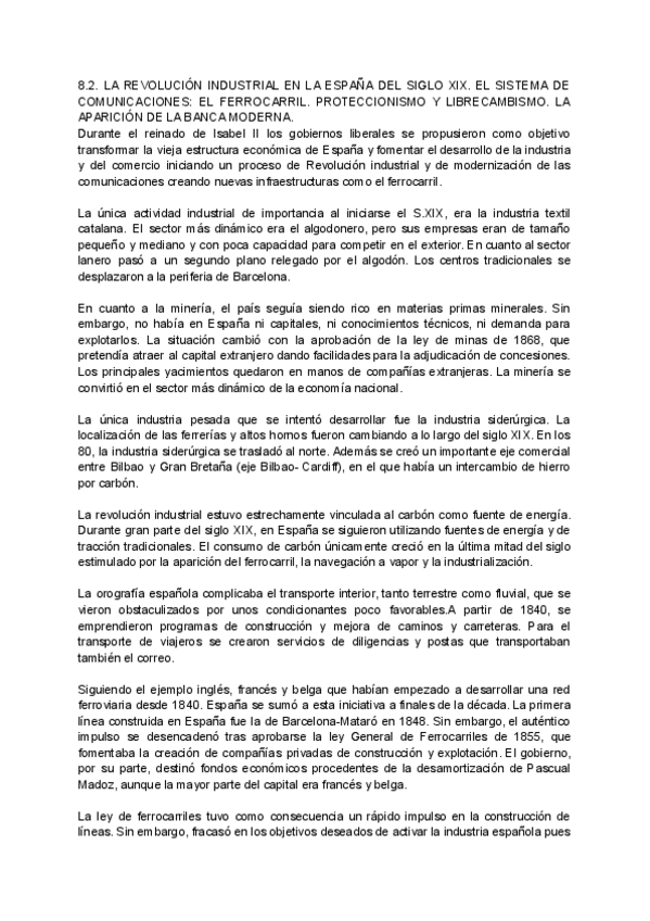 Miniatura del documento BLOQUE-8-8.2.-LA-REVOLUCION-INDUSTRIAL-EN-LA-ESPANA-DEL-SIGLO-XIX.-EL-SISTEMA-DE-COMUNICACIONES-EL-FERROCARRIL.-PROTECCIONISMO-Y-LIBRECAMBISMO.-LA-APARICION-DE-LA-BANCA-MODERNA..pdf