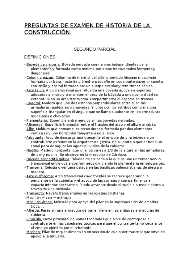 Miniatura del documento PREGUNTAS DE EXAMEN DE HISTORIA DE LA CONSTRUCCIÓN.docx