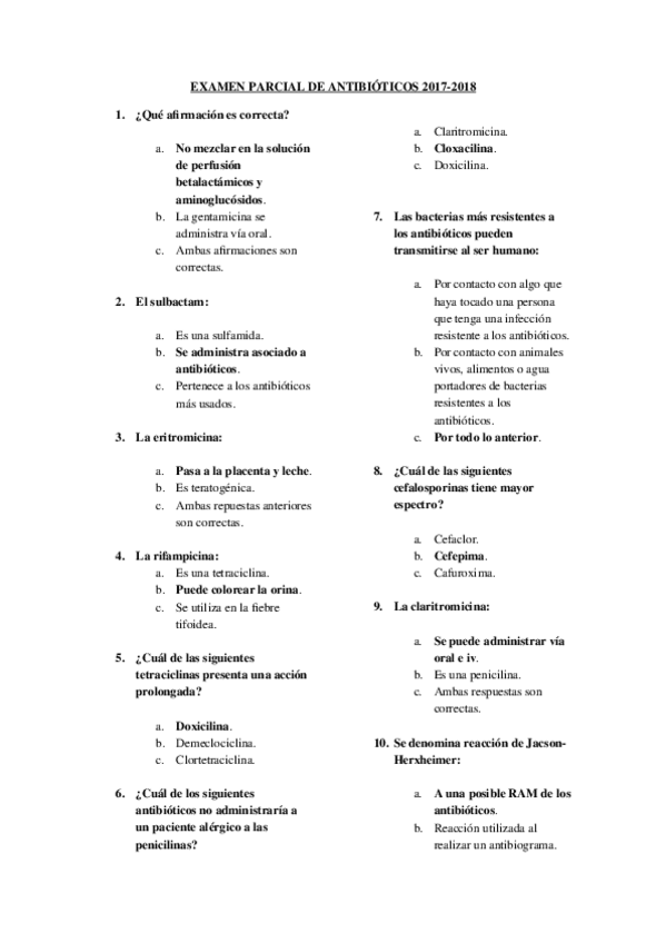 Miniatura del documento EXAMEN PARCIAL DE ANTIBIÓTICOS 2017-2018.docx