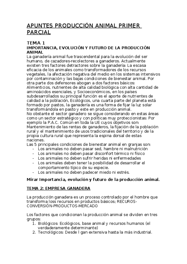 Miniatura del documento Producción animal. Primer parcial.docx