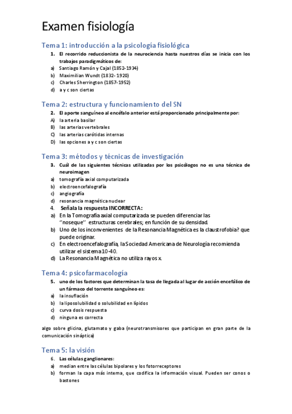 Miniatura del documento Examen-fisiologia-preguntas-por-temas con respuestas al final.pdf