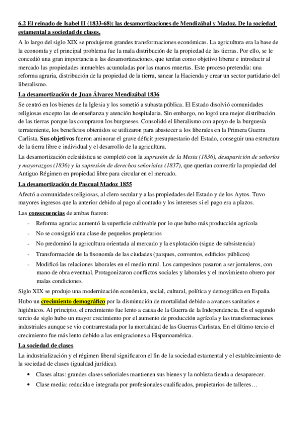 Miniatura del documento 6.2-El-reinado-de-Isabel-II.-Las-desamortizaciones.docx