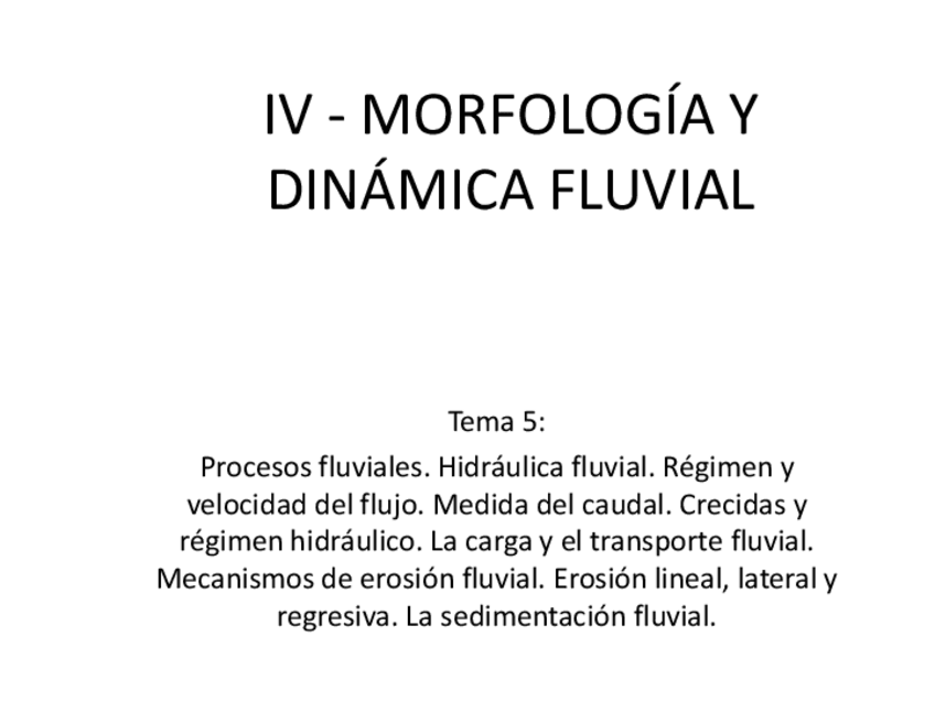 Miniatura del documento Tema 5- Hidraulica Fluvial.pdf