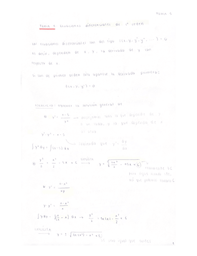 Miniatura del documento Apuntes Tema 1. Ecuaciones Diferenciales de Primer Orden.pdf