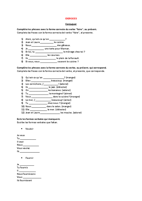 Miniatura del documento Exercices - Conjugaison présent de l'indicatif.pdf