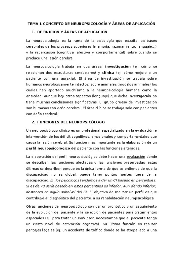 Miniatura del documento TEMA 1 CONCEPTO DE NEUROPSICOLOGÍA Y ÁREAS DE APLICACIÓN.docx