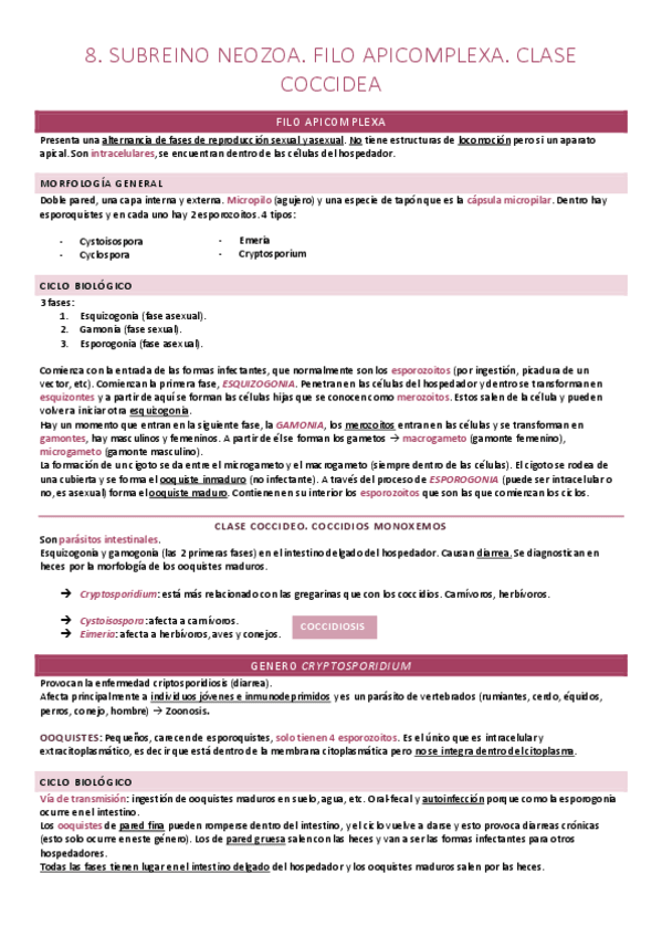 Miniatura del documento 8. Neozoa. Filo Apicomplexa. Clase Coccidea.pdf