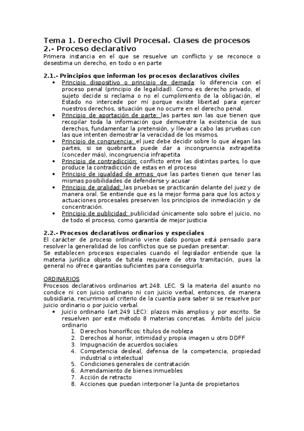 Miniatura del documento TEMA 1 PROCESAL CIVIL DEFINITIVO.docx